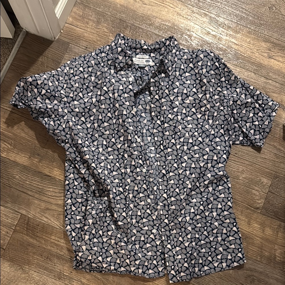 Old NavyBlue Casual Button Down Shirt with Pattern